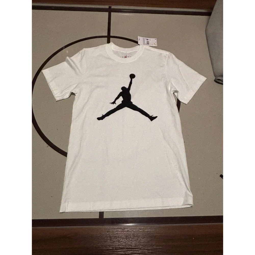 1194 Jordan Jumpman Graphic T-Shirt Mens XS White Black CJ0921-100 NWT